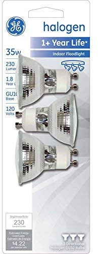 GE 35-Watt EQ Dimmable Bright White Halogen Flood Light Bulbs (3-Pack)