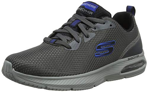 Skechers Men's Dyna-air Trainers, Grey Charcoal Mesh Black Trim Ccbk, 10 UK