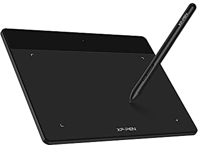 XP-PEN Deco Fun S - Tableta gráfica con lápiz Capacitivo pasivo 8192 Niveles con inclinación de 60° Tableta de Dibujo de 6 x 4 Pulgadas para desarmar Aprender a Distancia o Jugar OSU - Negro clásico