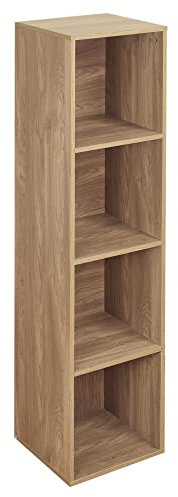 URBNLIVING 2, 4, 8 cubos, estantería para estantería, estante de almacenamiento, organizador de madera (4 cubos, roble)
