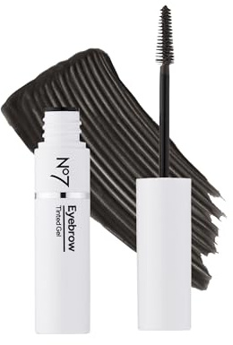 No7 Beautiful Eyebrows Gel - Black - Contains Pink Pepper Extract for Fuller, Darker Eyebrows - Flexible Brow Gel for Shaping & Filling Brows (3.7ml)