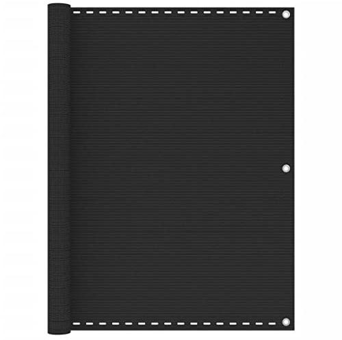 vidaXL High-Density Polyethylene Balcony Screen - Optimum Privacy and Weather Protection - Anthracite, 120x300cm, Includes Installation Rope