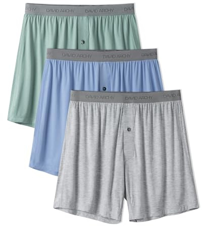 DAVID ARCHY Calzoncillos bóxers Suaves para Hombre Calzoncillos bóxers Vintage para Hombre Conjuntos para Hombre