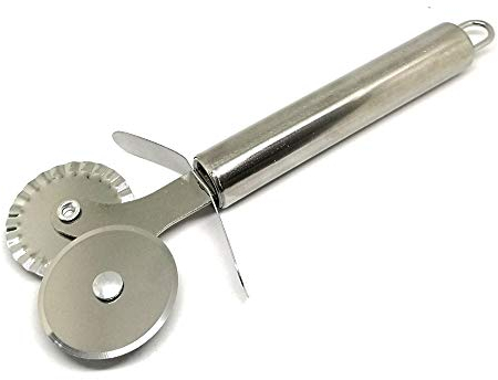 Pastry Ravioli Cutter Dual-Wheel Stainless Steel Pasta Proffessional Craftsmanship Baking Tool Dishwasher Safe Precision - BWD