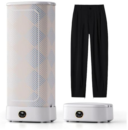 Secadora portátil Máquina de planchado automática, secadora portátil, máquina de planchado con prensa a vapor, temporizador inteligente, higieniza y seca la ropa, sistema automático de cuida