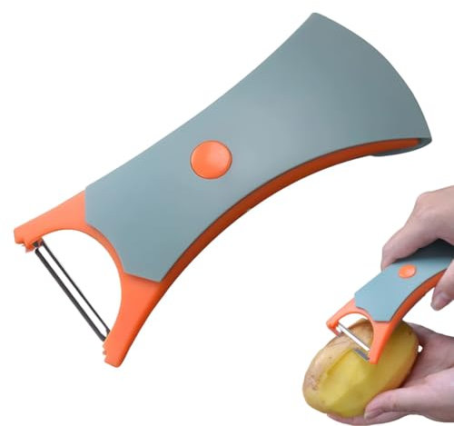 econome legumes eplucheur légumes econome a julienne, Éplucheur à Tomates, Économe Legumes Dentelé en Acier Inoxydable, Antidérapante, Éplucheur Universel pour Fruits, Pomme de Terre, Carottes