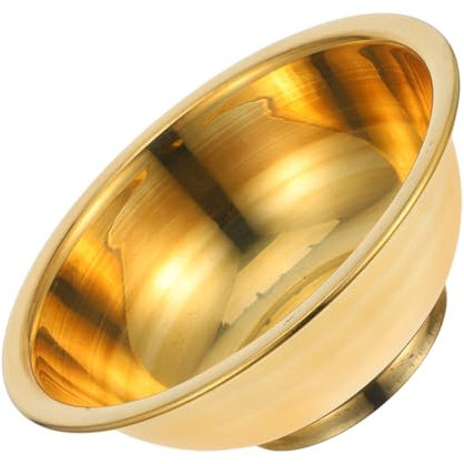 OUNONA Buddhist Copper Bowl for Offering Water Decorative Ritual Chalice for Meditation and Yoga Brass Bowl with Unique Design for Incense Use