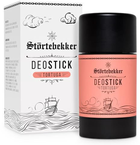 Störtebekker Premium Deostick Tortuga – Deodorante stick per uomo – Deodorante stick per una freschezza duratura – idea regalo per uomini – Made in Germany – deodorante stick da 75 g