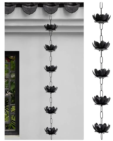 Regnkedjor, Regnfångarkedja, Regnkedjor För Utomhushängrännor, Regnfångarkedja I Aluminium, Justerbara Regnkedjeklockor,B-3m/92ft