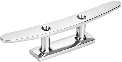 Boat Dock Cleats, 316 Stainless Steel Open Base Boat Cleat,Heavy Duty Kayak Rope Tie Cleat Hooks Marine Grade Rope Kayak Mooring Accessories Nautical Decor with Screws for Decks,Marine,Canoe (6in)