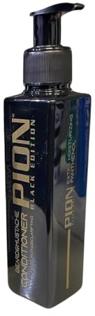 PION Acondicionador para barba y bigote Black Edition 150 ml – Acondicionador de barba hidratante con pantenol, cuidado y suavidad, para barba y bigote