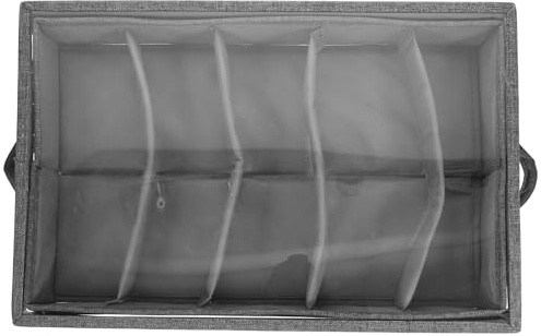 Beavorty Organizer Portaposate Pieghevole Divisori e Coperchio, Scatola Porta Posate Multi-Scomparti Rimovibili per Pranzo all'Aperto e Interno, Valigetta per Coltelli Forchette e Cucchiai