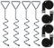 Delex Heavy Duty Galvanized Trampoline Anchor Peg Kit/Tie Down Kit, Fits all Trampolines. Ground Camp Swings, Garden Sheds, Play Sets and much more Tent Fish