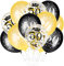 GoldRock Luftballons 50. Geburtstag, 15 Stück 50 Geburtstag Deko, Happy Birthday Luftballon 50, Deko 50. Geburtstag Mann Frau, Luftballons Geburtstag 50 Jahre für Party/Tisch Dekoration (Schwarz Gold)