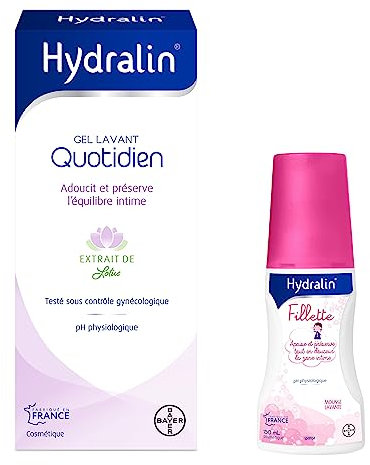 Hydralin® Quotidien - Gel lavant intime - Adoucit et préserve l'équilibre intime - 400ml | Hydralin® Fillette - Mousse lavante toilette intime - Protège des irritations -150ml - Cosmétiques
