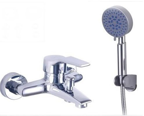 YUTONG Tap RXZ2001 - Robinet mitigeur moderne pour baignoire et douche en laiton massif chromé - Argenté - Métallique