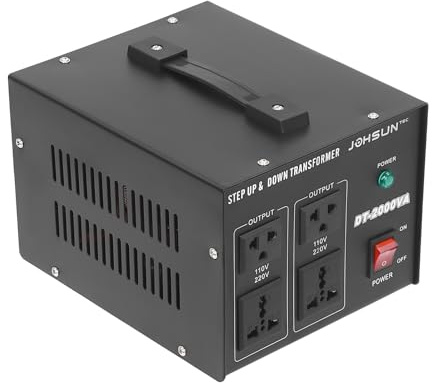 JDBDU Transformador de 2000 W, convertidor step up down, transformador de 220 V a 110 V Step Up & Step Down Voltage Converter, 110 V a 220 V