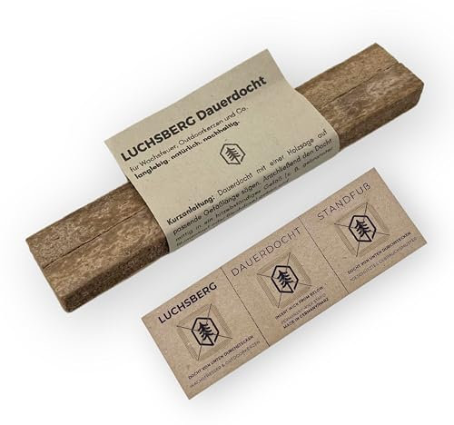 LUCHSBERG® Dauerdocht für Wachsfresser | Kerzendocht | Docht für Outdoor-Kerze, Wachsfeuer, Schmelzlicht - auch für DIY Betonkerzen - Ersatzdocht (Set (2x M))