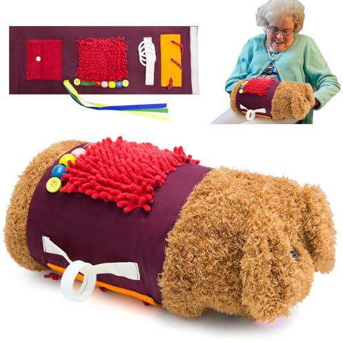 Couverture Sensorielle Démence, Couverture Fidget pour Démence, Produits Alzheimer pour Apaiser les Activités de Démence, Soulage Alzheimer/Démence/Asperger/Autisme/Anxiété