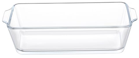 CONGARTENO 0.8L Rectangular Glass Baking Dish Heat-Resistant Oven Pan Ample Capacity for Family Use Dishwasher Safe Elegant Design for Serving Suitable for Bread and Casseroles