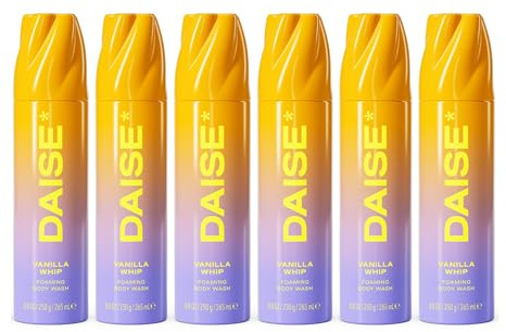 DAISE Foaming Body Wash 6 x 265 ml, Vanilla Whip, Ultra Hydrating for Skin