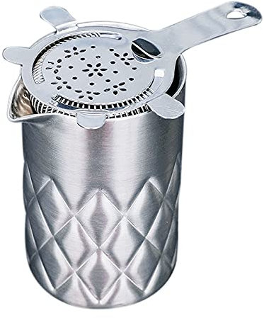 Kznifmk Bicchiere per Miscelazione Cocktail nel per Agitazione, un Doppia Parete e con Isolamento Sottovuoto per Lo Strumento Della Barra di Coerenza Della Temperatura