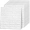 AllRight 30 Stück 3D Wandpaneele Selbstklebend Tapete Steinoptik Wandverkleidung 77 x 70 cm Wasserdicht Wall Panels Wandtattoos Küche Ziegelstein Wandaufkleber Wandplatten Weiß für Wanddeko