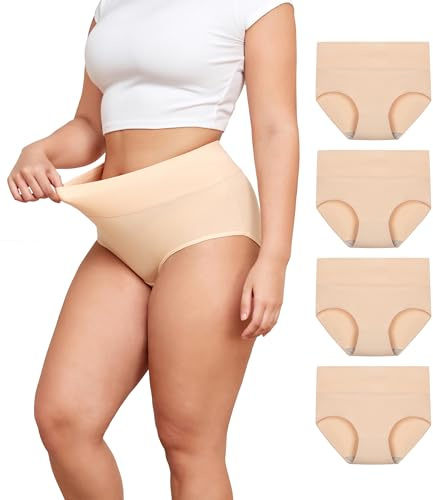 TUTUESTHER High Waist Postpartum Underwear for Women Cotton Full Briefs Tummy Control Panties Regular & Plus Size Knickers