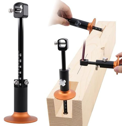 Wheel Marking Gauge, Woodworking Marking Gauge, Aluminum Alloy Marking Gauge, Woodworking Marking Scriber Tool with MM Scale, Double-headed Rolling Wood Marking Tool for Carpenter Scribe