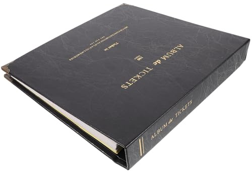 Alipis Álbum de Colección para Entradas de Conciertos y Cine Tamaño Mediano Color Negro Material Resistente al Desgaste Soporte Transparente para Billetes y Fotos Adecuado para