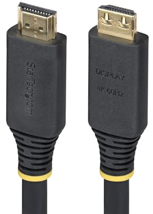 StarTech Cavo HDMI attivo ad alta velocità da 15 m con connettori a presa salda, 4K 60 Hz/1440p 144 Hz, 18 Gbps, cavo UHD HDMI