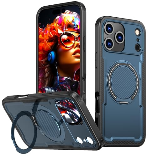 TechNest Étui pour iPhone 17 Pro Max avec MagSafe [Support intégré] [Protection de l'appareil photo et protection standard militaire] – Résistant aux chocs, fin, anti-jaunissement, avec coins d'airbag