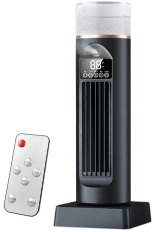 Générique Ventilateur Tour D'unité De Climatisation, Refroidisseur D'air Par Évaporation, Ventilateur D'été Silencieux Sans Lame À 6 Vitesses Avec Réservoir D'eau, Oscillant À 110 Degrés, 40 DB