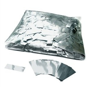 Super FX Coriandoli Metallizzati rettangolari 2x5 cm. Confezione da 1 kg (Confezione Singola (1 kg), Argento)