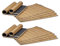 Relaxdays 12 teiliges Tischset, Platzdeckchen aus Bambus, Rutschhemmende Unterseite, Platzset abwischbar, 30 x 45 cm, Natur
