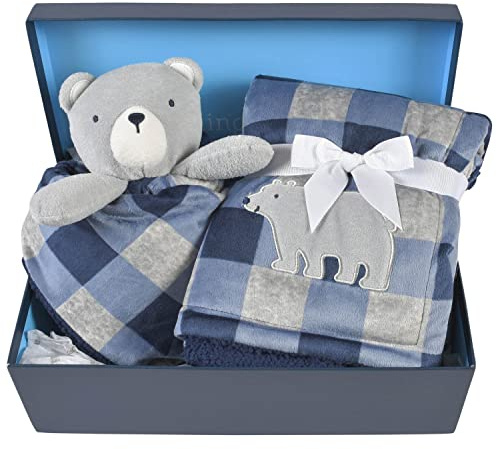 Gerber Unisex Baby 2-Piece Blanket Gift Set Bear One Size