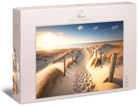 Ulmer Puzzleschmiede - 1000 Teile Landschafts-Puzzle „Ostsee für Immer“ - Der sanfte Weg zum Strand weckt die Sehnsucht aufs Leben am Meer - Premium 1000 Teile Puzzle Made in Germany