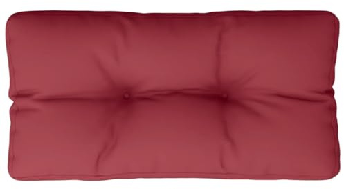 vidaXL Cojín para sofá de palets de Tela Rojo Tinto 70x40x12 cm