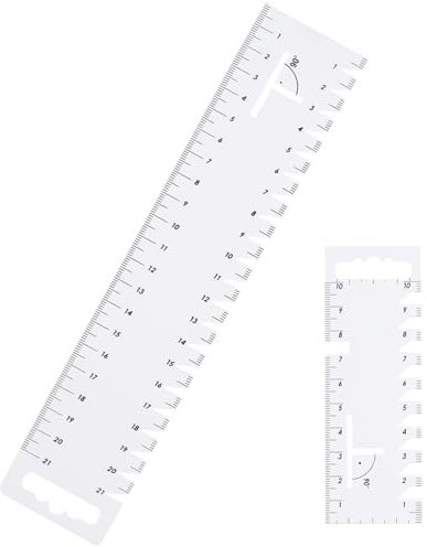 2 Stück Patchwork Lineal,Schneiderlineal Nähen Zubehör,Handmaß,Quiltlineale,Lineal Nähen,Quilting Ruler Sewing Accessories Zum Transparent Präzision Messwerkzeug für Patchwork Zuhause(21cm+10cm)
