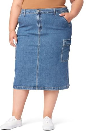 Levi Strauss Signature Gold Women's Everyday Cargo Midi Skirt (Available in Plus), Seams to Be, 10