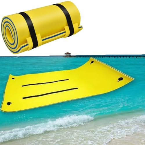 Generisch Inflatable Pool Rafts Floating Water Mat Roll Up Floating Island Rafts 3-Layer Floating Foam Water Mat Tear-Resistant XPE Foam Mat