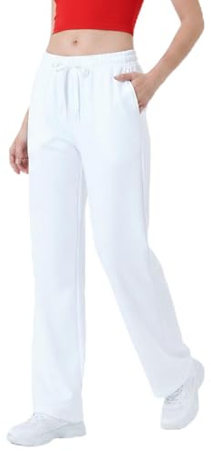 Smith & Solo Pantalon de jogging pour femme - Pantalon de sport long en coton - Pantalon de course confortable - Pantalon de survêtement - Jambe large avec taille élastique - Pantalon de yoga