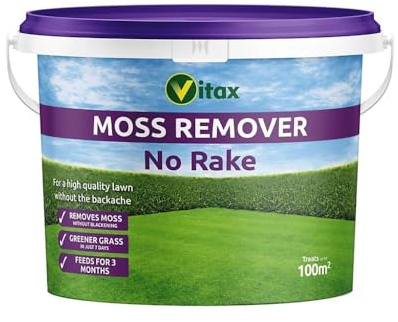 Moss Remover & Lawn Feed – Dual Action Moss Control and Lawn Fertiliser, Natural Moss-Eating Bacteria, No Raking Needed, Greener Healthier Lawns, Feeds Up to 3 Months (Single Pack)