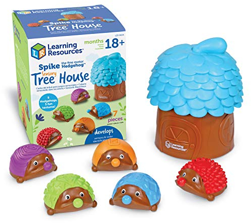 Learning Resources Spike Le hérisson de motricité Fine, Cabane sensorielle dans Les Arbres, 18 Ans et Plus, Jouet sensoriel de motricité Fine, Jouets éducatifs pour Tout-Petits, Jouets Montessori