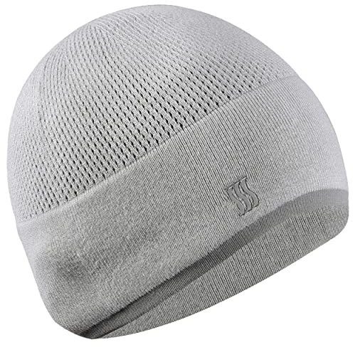 SAAKA Beanie Hat. Soft & Lightweight. Running, Walking, & Exercise. Cap for Men & Women (Grey)