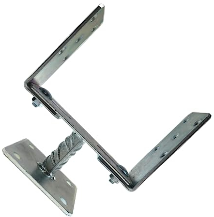 U-Pfostenträger 0-140 mm Breitenverstellbar Pfostenträger Bodenhülse Pfosten Aufschrauben Träger Stützenfuß Bodenfuß Bodenanker Platte Verzinkt (0-200X4.0)