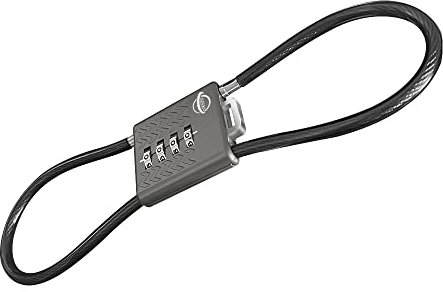 SISAV Safety Lock 4 Digit Cable Combination Locks 15.7 inches for School Gym Locker,Helmet,Filing Cabinets,Toolbox,Luggage Suitcase,Knapsack,Gun Black 1Pack