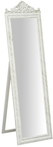 Biscottini Espejo de pie para Dormitorio, 40,5 x 4,5 x 140,5 cm (Largo x Ancho x Alto) – Espejo de pie con Marco de Madera – Espejo Largo de Suelo