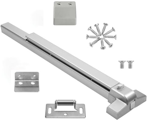 suermany 31 Inch Painted Aluminum Panic Bars for Exit Doors - Push Bar Panic Exit Device, Commercial Door Push Bar Locks, Fits Left & Right Handed Wood & Metal Doors