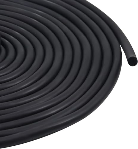 Storystore Stödstång för luckor och tätningar, 6 mm x 5 m, svart skumgummi för väderstrippning, dörrtätning, expansionstätning, betong